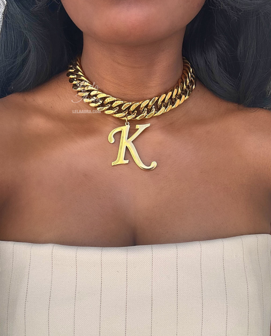 Heavy Hitter Cuban Initial (A-Z) Pendant Necklace (20mm)