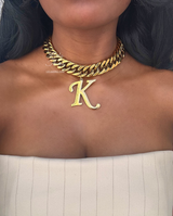 Heavy Hitter Cuban Initial (A-Z) Pendant Necklace (20mm)