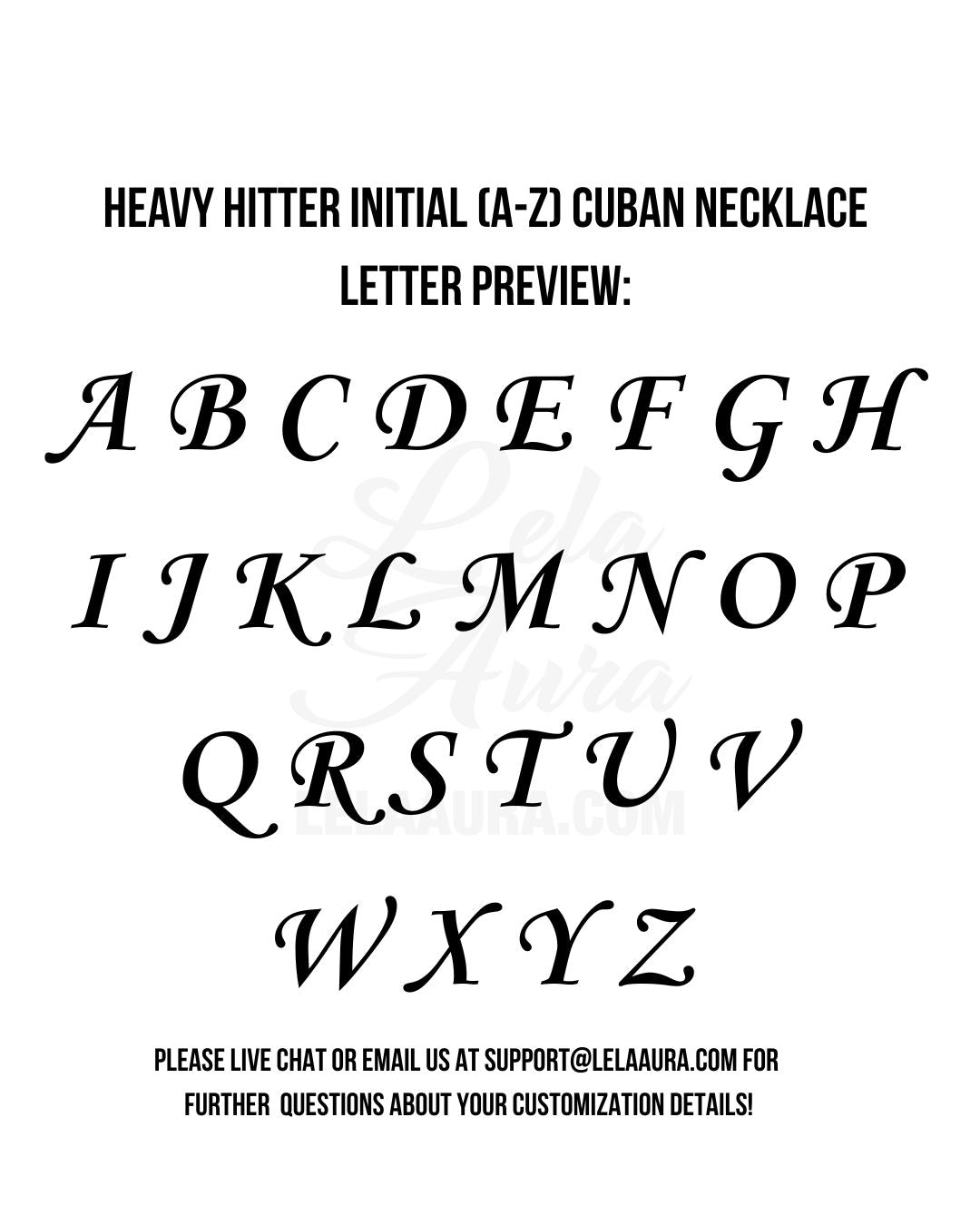 Heavy Hitter Cuban Initial (A-Z) Pendant Necklace (20mm)