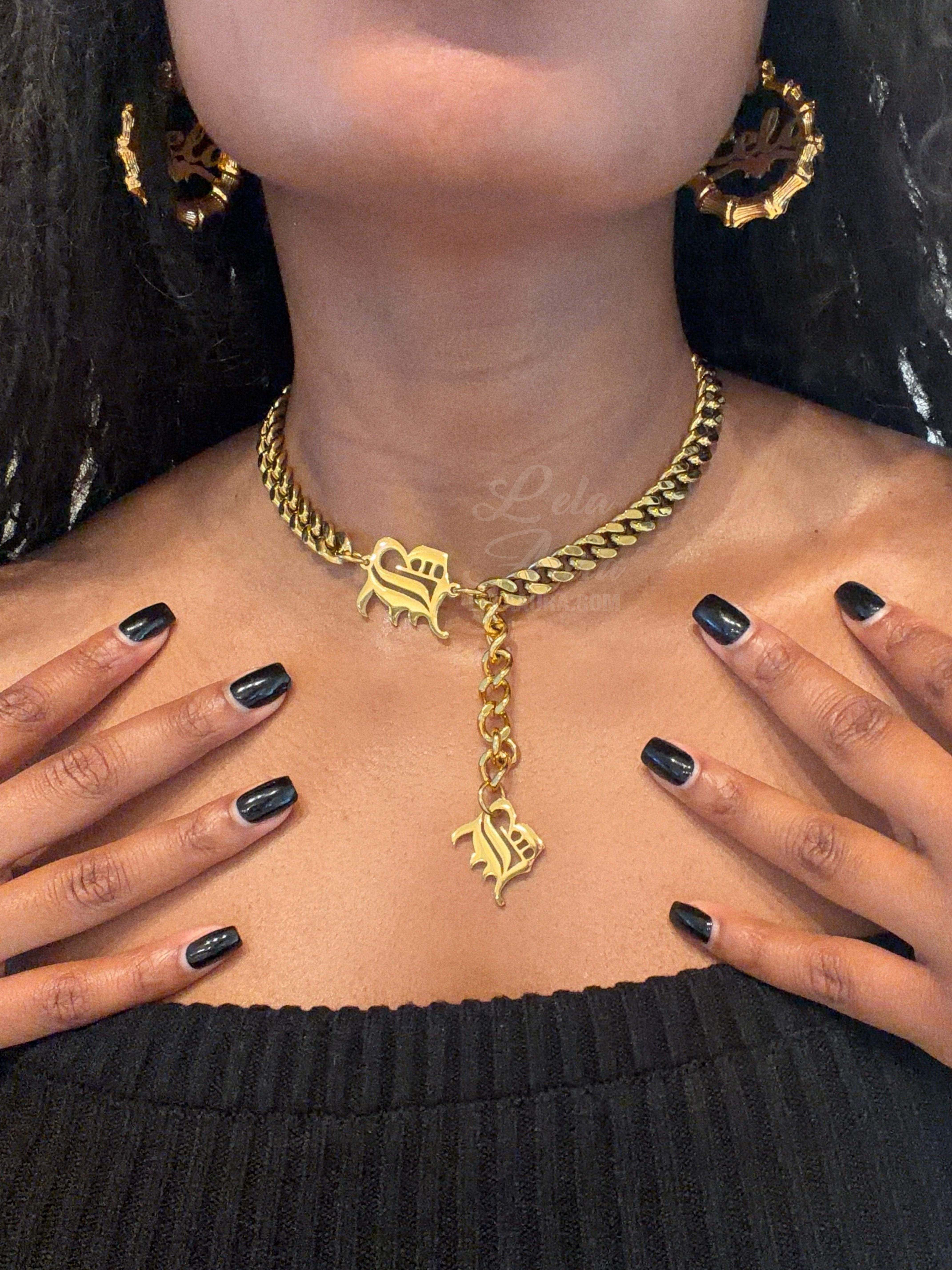 Love Letter Initial (A-Z) Cuban Drop Necklace