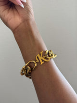 Heavy Hitter Cuban Initial (A-Z) Pendant Bracelet (20mm)