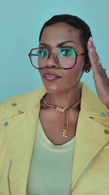 Love Letter Initial (A-Z) Cuban Drop Necklace (10mm)